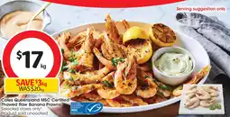 Coles Coles queensland msc certified thawed raw banana prawns offer