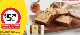 Coles Coles banana bread or cake slices offer