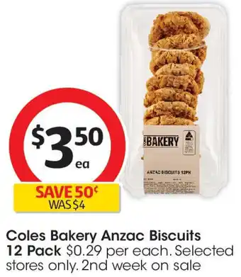 Coles Coles bakery anzac biscuits offer