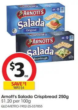 Coles Arnott's salada crispbread offer