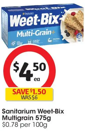 Coles Sanitarium weet-bix multigrain offer