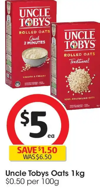 Coles Uncle tobys oats offer