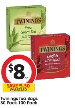 Coles Twinings Tea Bags offer