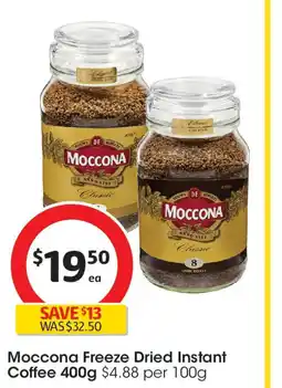 Coles Moccona freeze dried instant coffee offer