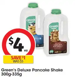 Coles Green's deluxe pancake shake offer