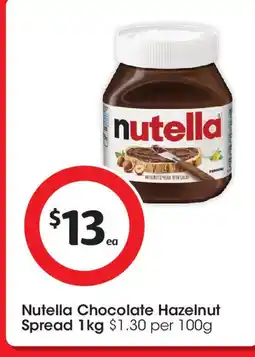 Coles Nutella chocolate hazelnut spread offer