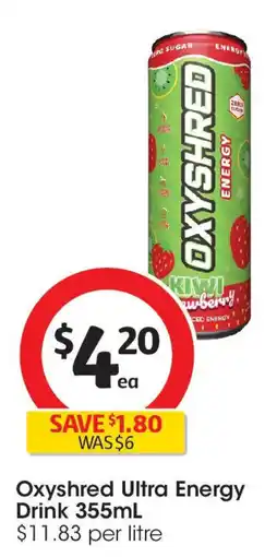 Coles Oxyshred ultra energy drink offer