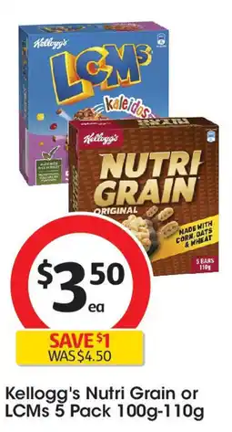 Coles Kellogg's nutri grain or lcms offer