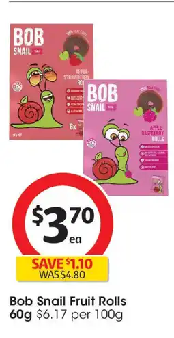 Coles Bob snail fruit rolls offer