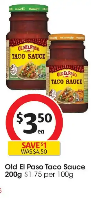 Coles Old el paso taco sauce offer