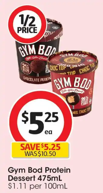 Coles Gym bod protein dessert offer