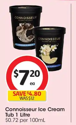 Coles Connoisseur ice cream tub offer