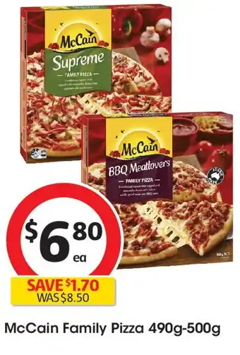 Coles Mccain family pizza offer