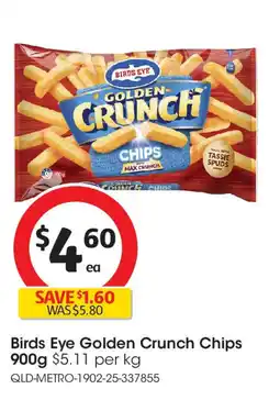 Coles Birds eye golden crunch chips offer