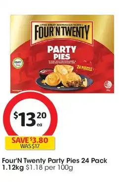 Coles Four'n twenty party pies offer