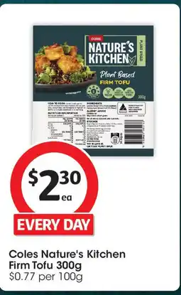 Coles Coles nature's kitchen firm tofu offer