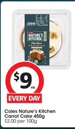 Coles Coles nature's kitchen carrot cake offer