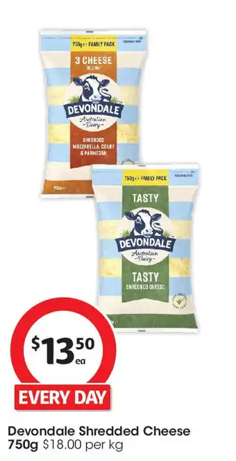 Coles Devondale shredded cheese offer