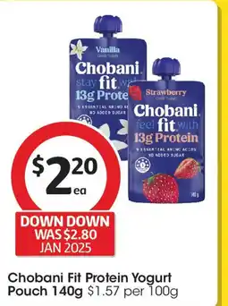 Coles Chobani fit protein yogurt pouch offer