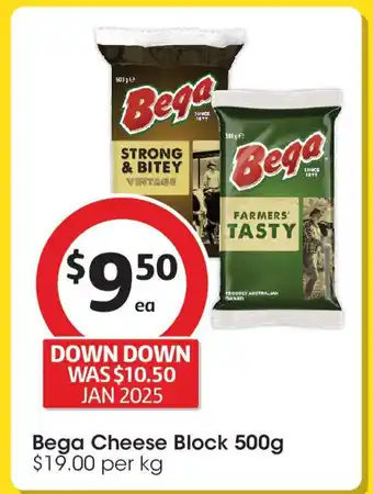 Coles Bega Cheese Block offer