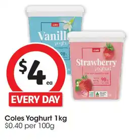 Coles Coles yoghurt offer