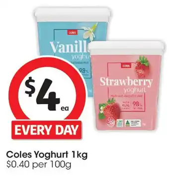 Coles Coles yoghurt offer