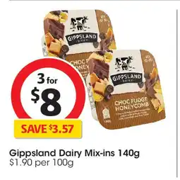 Coles Gippsland dairy mix-ins offer