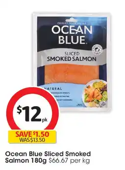 Coles Ocean blue sliced smoked salmon offer