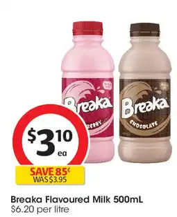 Coles Breaka flavoured milk offer