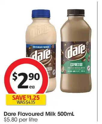 Coles Dare flavoured milk offer