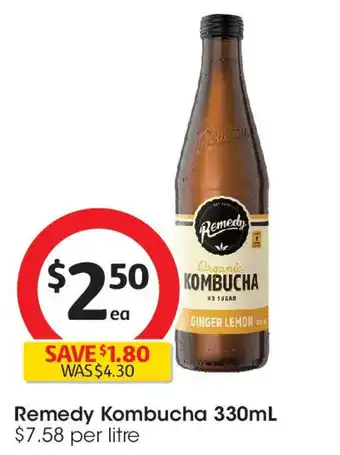 Coles Remedy kombucha offer