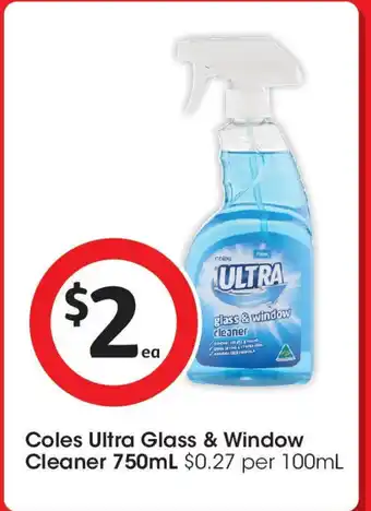 Coles Coles ultra glass & window cleaner offer