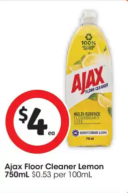 Coles Ajax Floor Cleaner Lemon offer