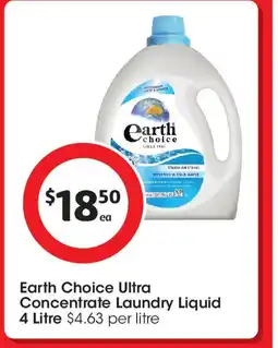 Coles Earth Choice Ultra Concentrate Laundry Liquid offer