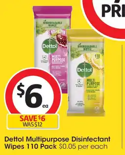 Coles Dettol multipurpose disinfectant wipes offer