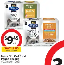 Coles Fussy Cat Cat Food Pouch offer