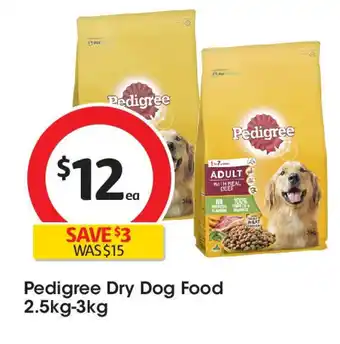 Coles Pedigree dry dog food offer