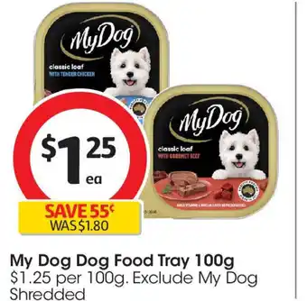 Coles My Dog Dog Food Tray offer