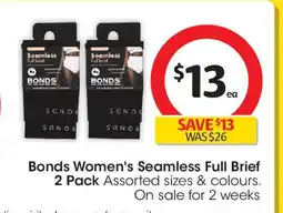 Coles Bonds Women's Seamless Full Brief offer