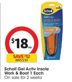 Coles Scholl gel activ insole work & boot offer