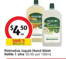 Coles Palmolive liquid hand wash refills offer