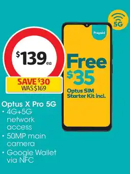 Coles Optus X Pro 5G offer