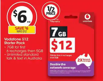 Coles Vodafone $12 starter pack offer