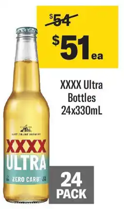 Coles XXXX Ultra Bottles offer