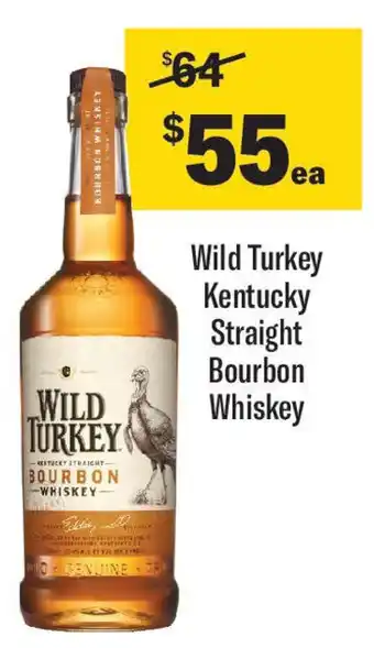 Coles Wild turkey kentucky straight bourbon whiskey offer