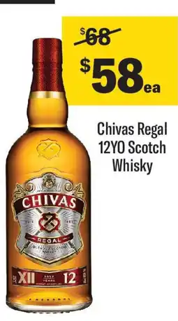 Coles Chivas regal 12yo scotch whisky offer