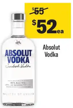 Coles Absolut vodka offer