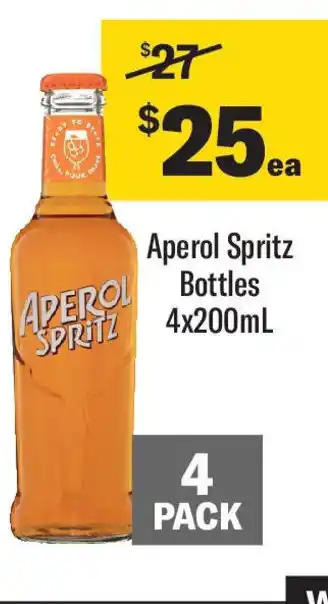 Coles Aperol spritz bottles offer