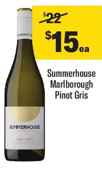 Coles Summerhouse marlborough pinot gris offer