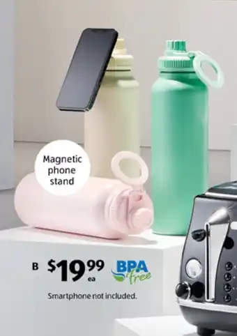 ALDI Insulated drink bottle with magnetic phone stand offer